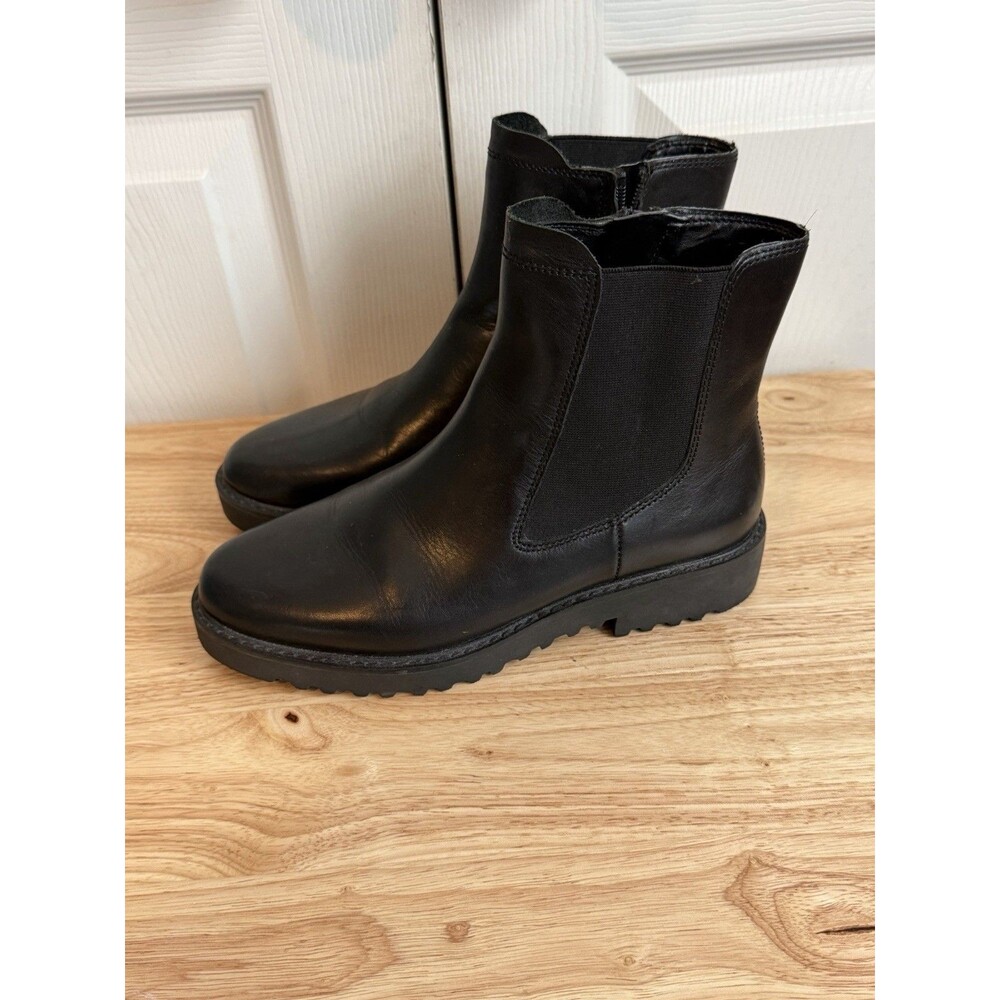 Franco Sarto Black Chelsea Ankle Boots Size 6.5M